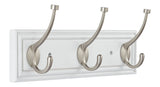 CANVAS Galena Stainless Steel 3-Hook Rail, White, 16-in