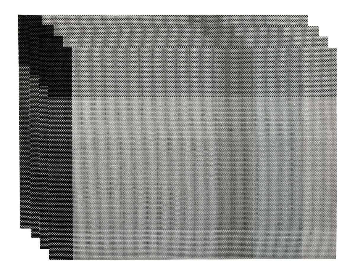 CANVAS Grey Check Textilene Placemat, 13-in x 18-in, 4-pk
