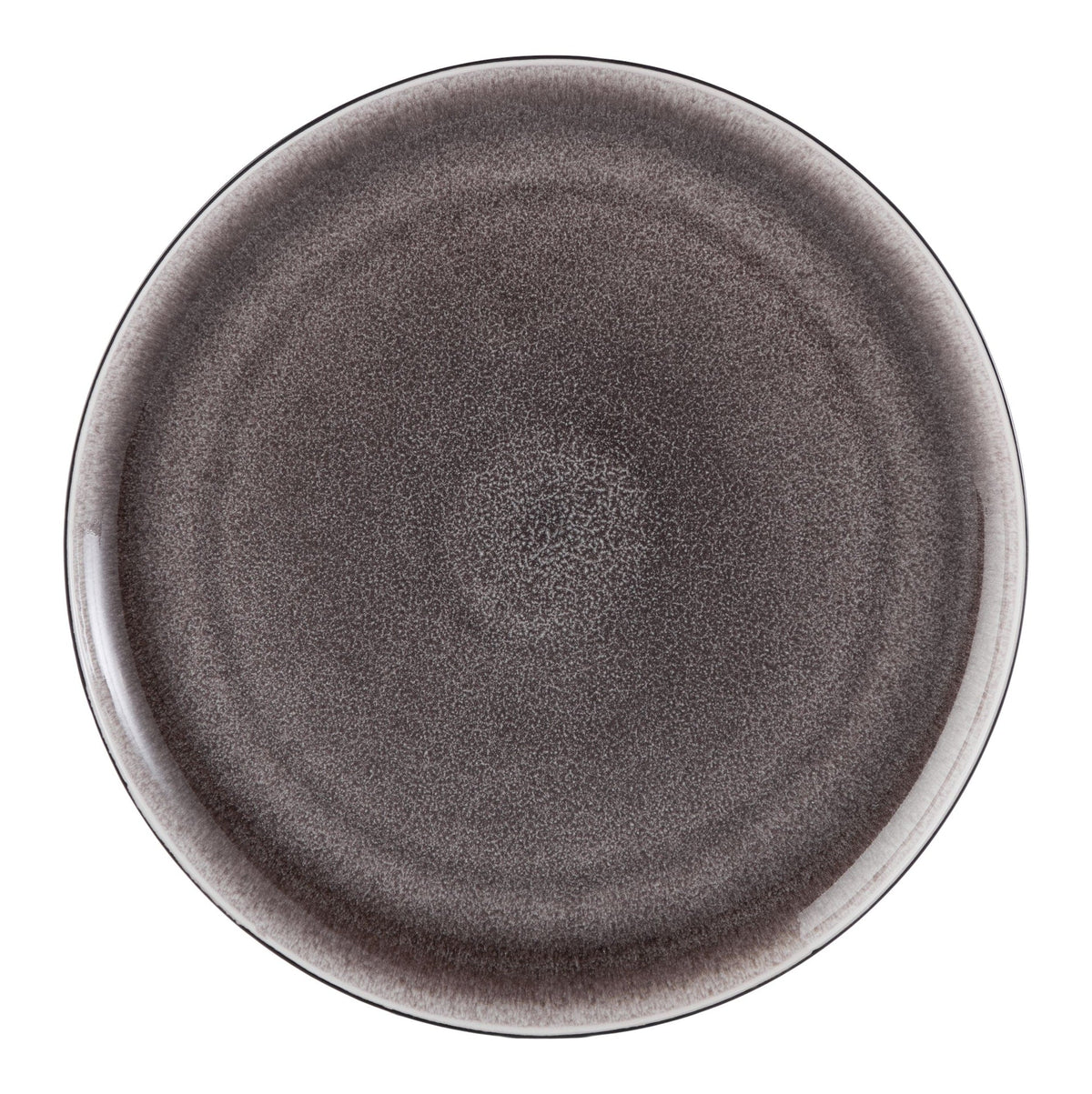 CANVAS Kenway Stoneware Dinnerware Set, Serves 4, 16-pc, Matte Black & Taupe Reactive Glaze