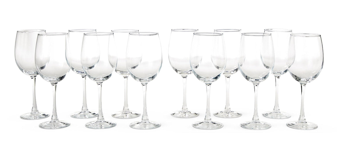 CANVAS Lead-Free Stemmed Wine Glass Set, 15.5-oz, 12-pk