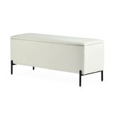 Canvas Picton Storage Bench, White