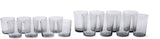 CANVAS Smoked Glassware Tumbler Set, 13 oz & 19 oz, 16-pc