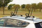 Certified Universal J-Rack Rooftop Mount Kayak Carrier, 2 Kayak Storage Capacity, Black