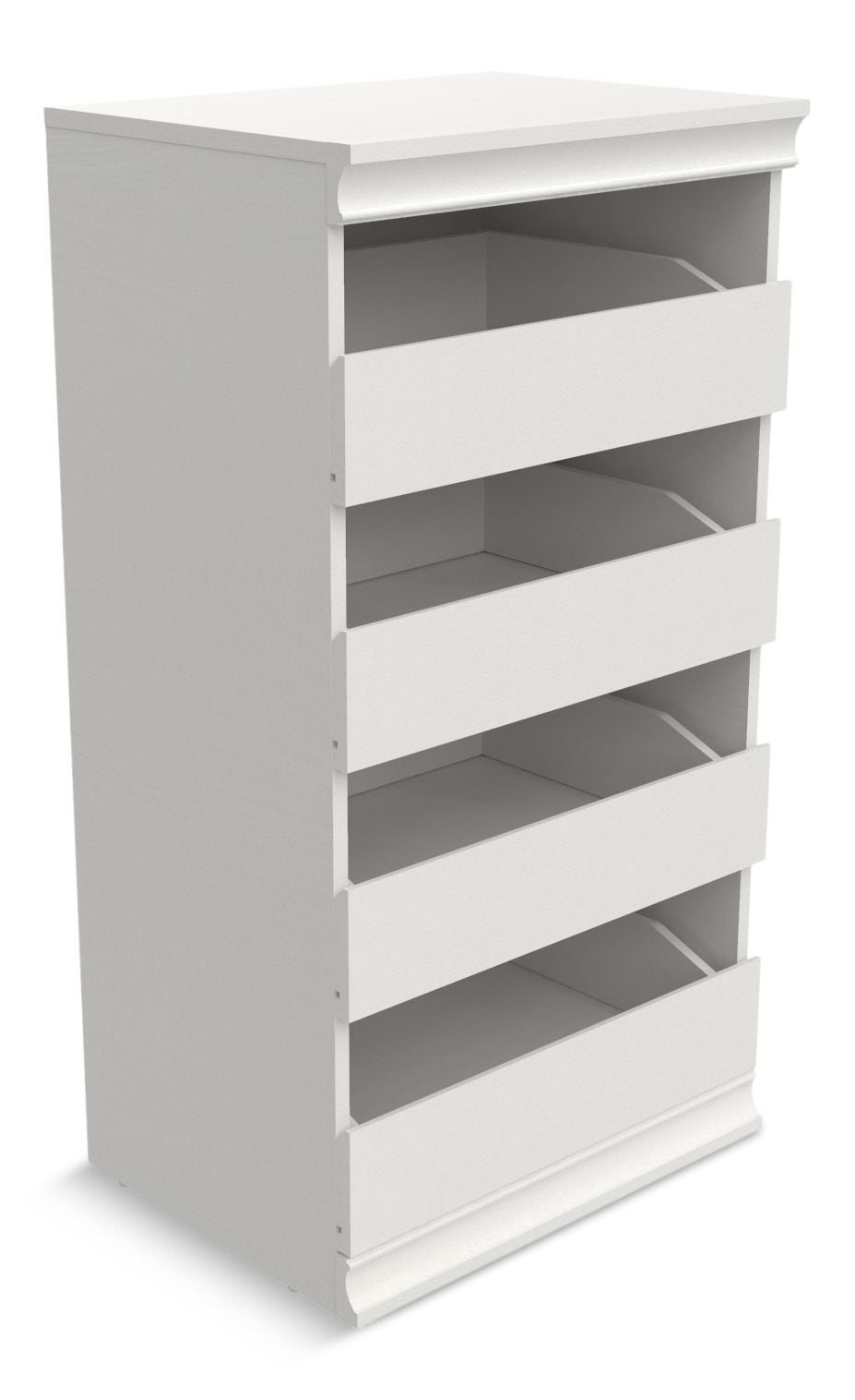 Modular Stackable 4-Drawer Storage Unit, White