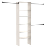Suite Symphony Laminate Wood Tower Starter Kit with Rods, White Timber, 25-in