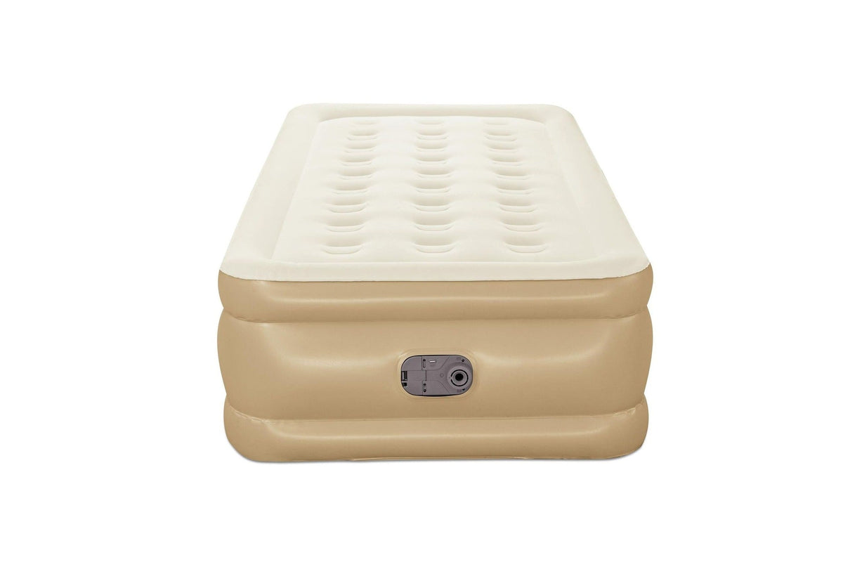 GuestRest Double-High Airbed, Air Mattress with Pump, Twin