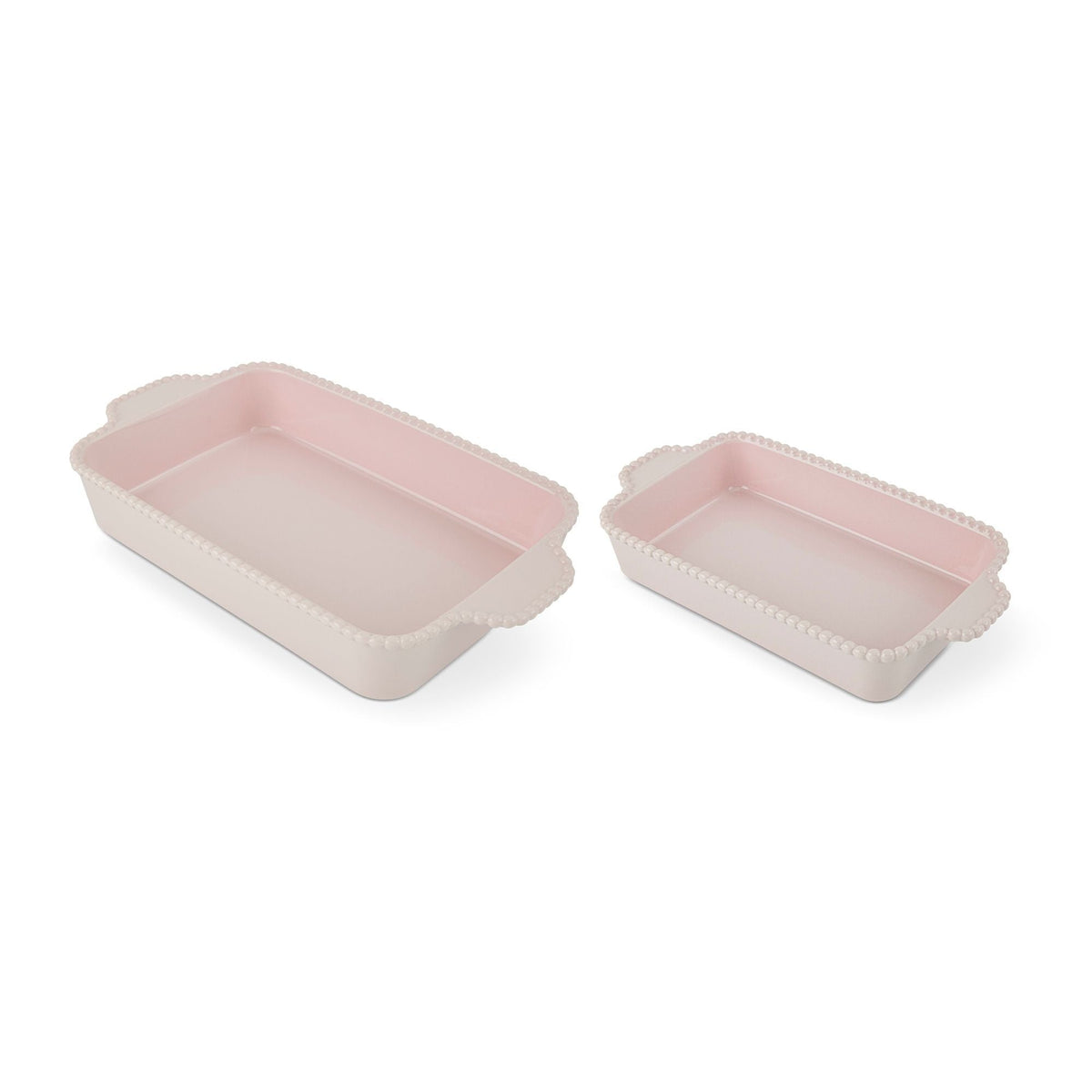 Nested Bead Rectangular Bake Dish Set, Pink, 2-pc