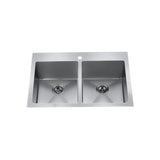 Dual Mount Double Bowl Sink
