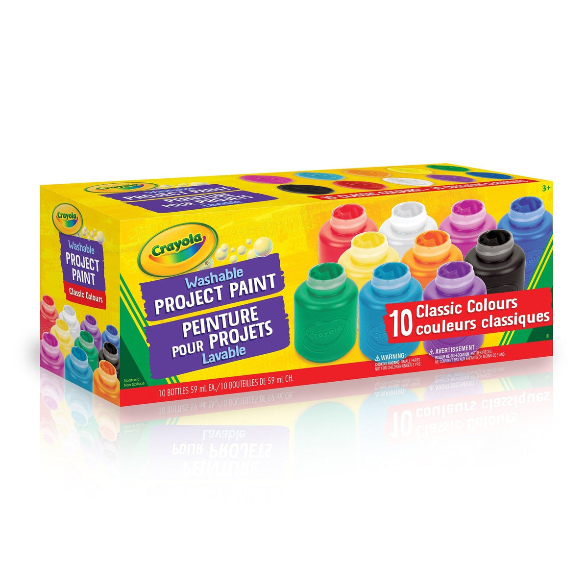 Washable Project Paint Activity Jar Set, Multi-Colour, 20-oz, 10-pk, Ages 3+