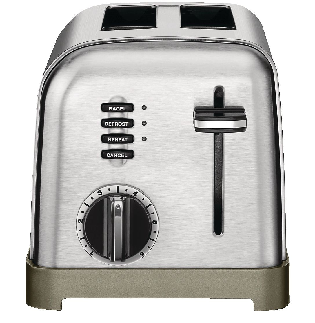 Metal Classic Toaster with 6 Settings, Stainless Steel, 2-Slices