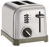 Metal Classic Toaster with 6 Settings, Stainless Steel, 2-Slices