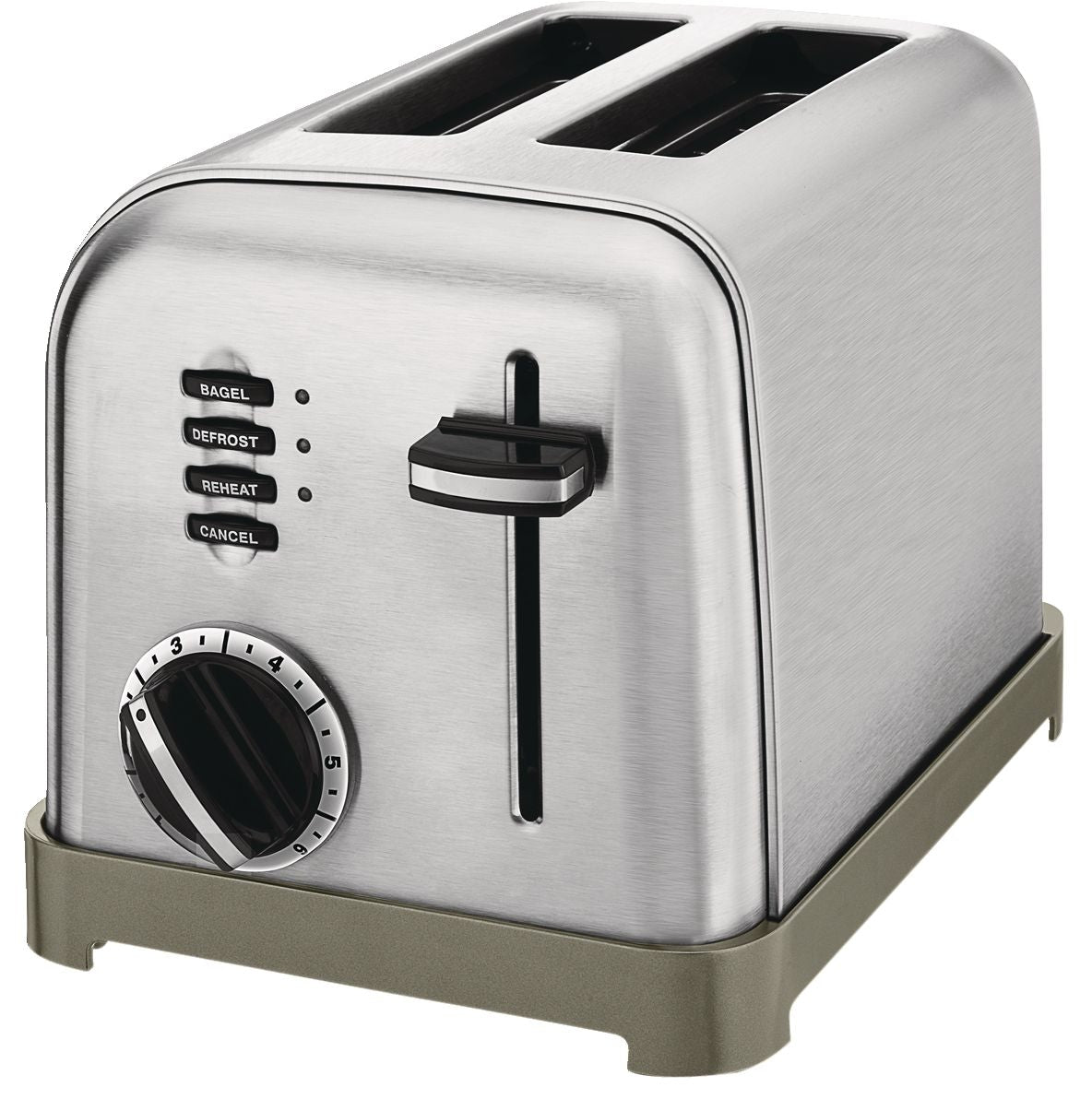 Metal Classic Toaster with 6 Settings, Stainless Steel, 2-Slices