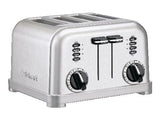 Metal Classic Toaster with 6 Settings, Stainless Steel, 4-Slices