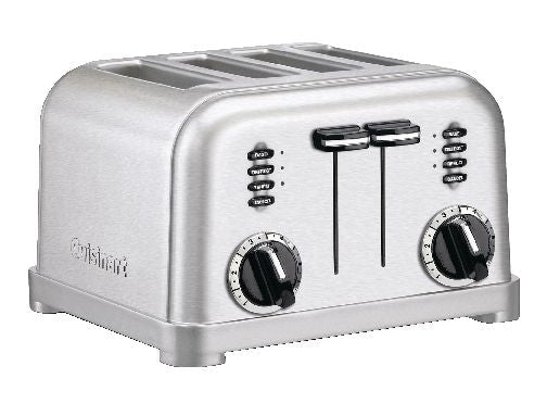 Metal Classic Toaster with 6 Settings, Stainless Steel, 4-Slices W4093