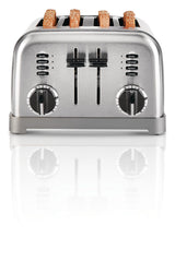 Metal Classic Toaster with 6 Settings, Stainless Steel, 4-Slices