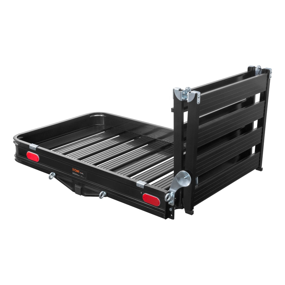 18112 Aluminum Hitch Mount Basket-Style Cargo Carrier with Ramp, Fits 2-in Receivers, 50 x 30-in