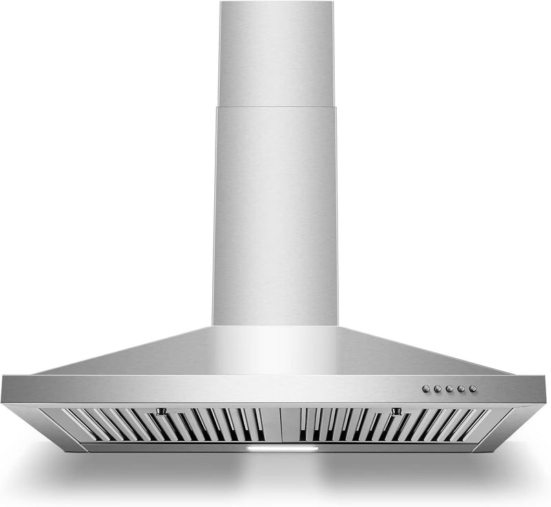 30-inch Wall Mount Range Hood 450CFM - Stainless Steel Kitchen Vent Hood, Ultra Quiet 55dB, Ducted/Ductless Convertible, 3-Speed + LED Light,... I8599