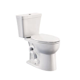 2-Piece Elongated Toilet Bowl with Soft Close, White, 3.8/4.8-L