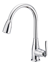 Terrazo Single Handle Pull Down Kitchen Faucet, Chrome