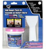Wall Repair Patch Kit with DryDex Spackling, Putty Knife, Patches & Sandpaper, 4-pc