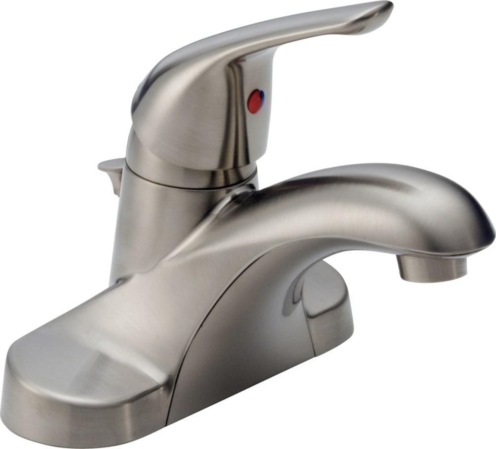 Delta Faucet Principals Single Handle 4-in Centreset Bathroom Sink Faucet, WaterSense Certified, Brushed Nickel