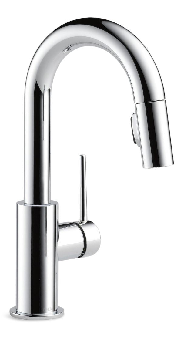 Delta Faucet Trinsic Single Handle High Arc Pull Down Bar/Prep Kitchen Faucet, Assorted Finishes