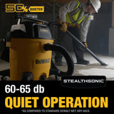 DXV09P-QT 5 HP Peak Stealthsonic Quiet Wet/Dry Vacuum, 34-L