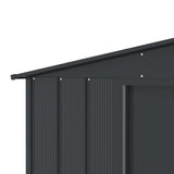 Metal Outdoor Storage Shed with Steel Frame, Dark Grey, 10-1/2-ft x 8-ft