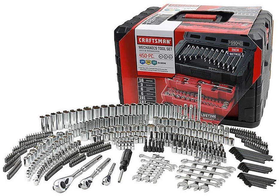 450-Piece Mechanics Set, Ratchet Socket Hand Wrench