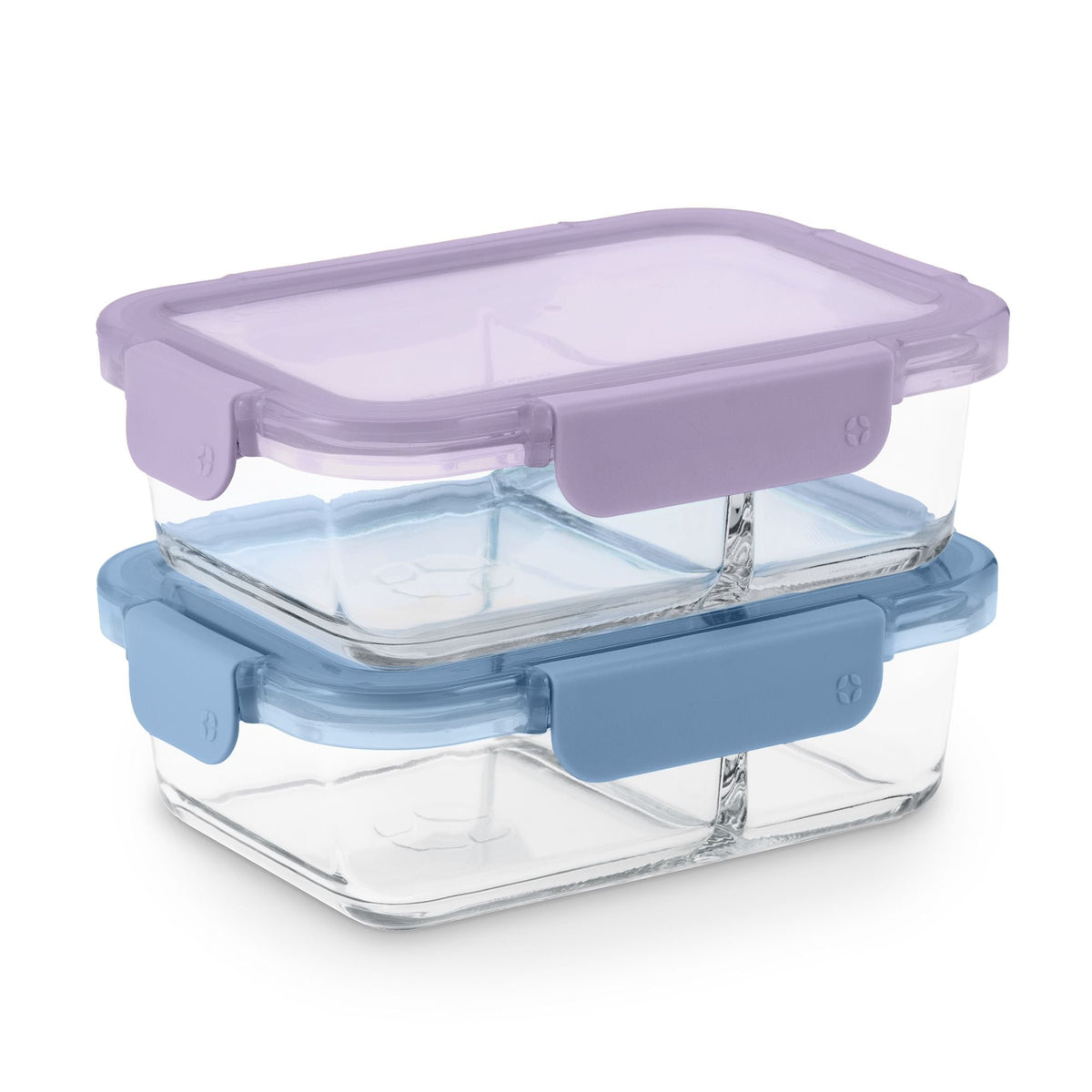 Colour-lock Divided Meal Prep, 3.4 Cup, 2-pk