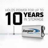 2-pk 9V / 9 Volt Lithium Batteries, EZ Turn Lock, PowerSeal