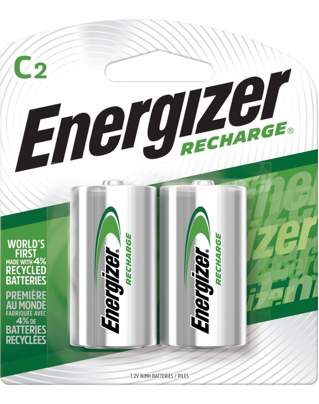 NH35BP-2 2-pk C NiMH Rechargeable Batteries, Pre-Charged, Long Lasting
