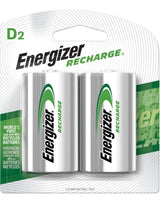 NH50BP-2 2-pk D NiMH Rechargeable Batteries, Pre-Charged, Long Lasting