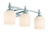 3 Light Vanity Light with Etched Shades