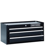 26 Inch 3-drawer Heavy-duty Ball Bearing Middle Chest Black