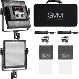 2 Pack LED Video Lighting Kits with APP Control, Bi-Color Variable 2300K~6800K with Digital Display Brightness of 10~100% for Video Photography, CRI97 TLCI97 Led Video Light Panel Barndoor