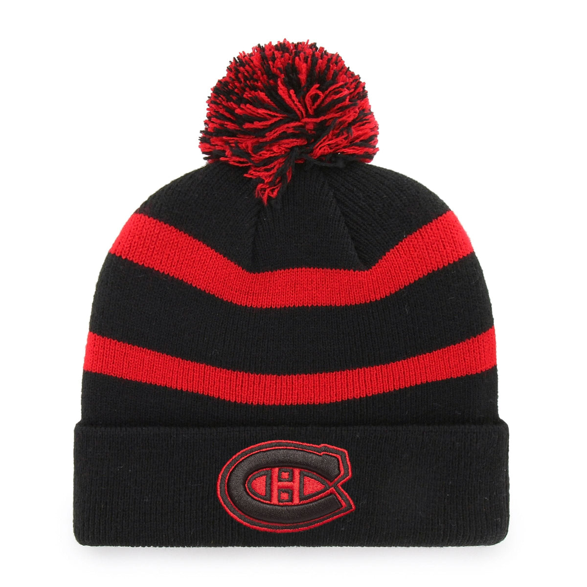 Fan Favorite Mass Breakaway Cuff Knit Pom Toque, Black, Adult