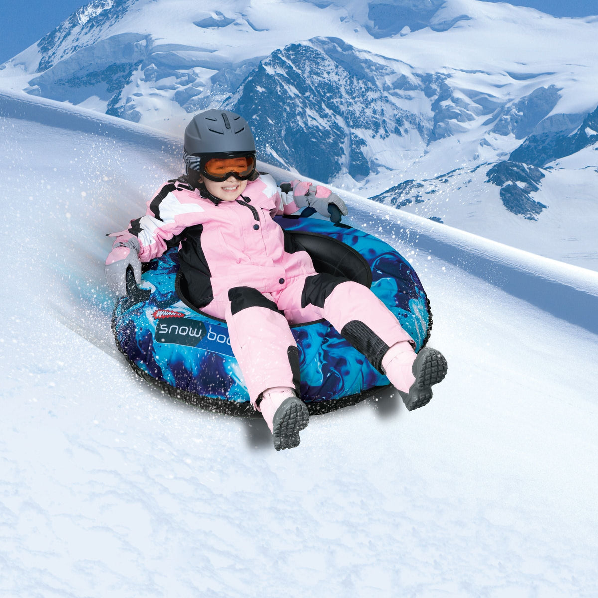 Fluid Dual Inflatable Snow Tube for Winter and Summer