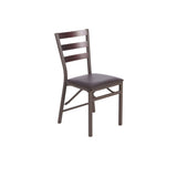 Black Microfibre Folding Ladder Chair, Brown