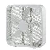 Plastic 5-Blade Portable Box/Floor Fan, 2-Speed, White, 20-in