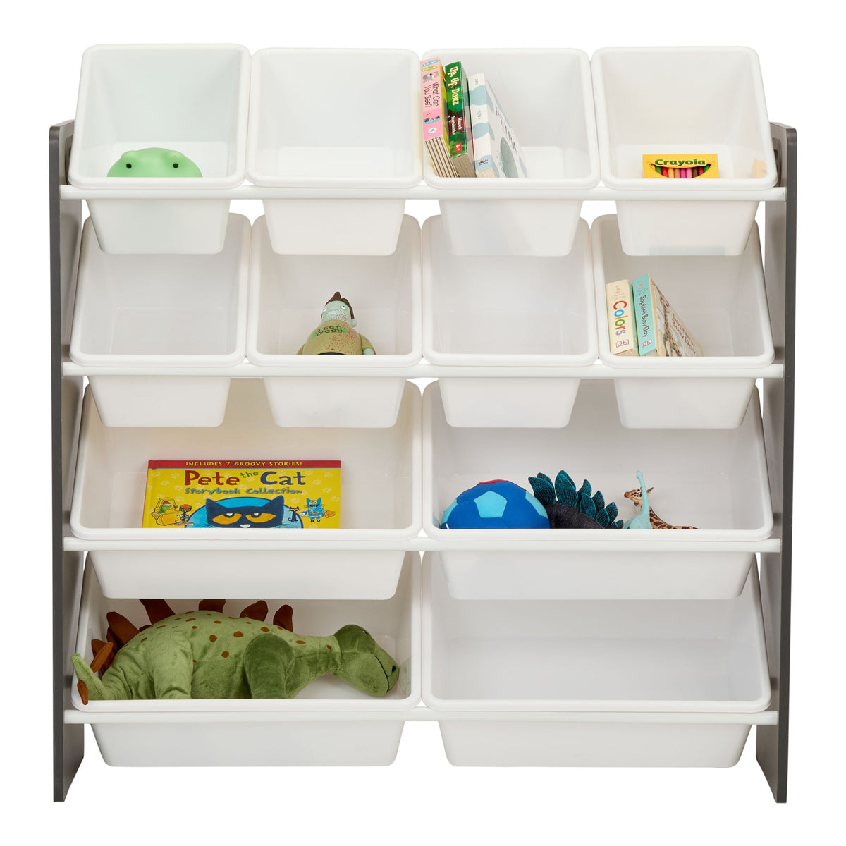 Stain & Rust Resistant Sturdy 12-Bin Organizer, Grey