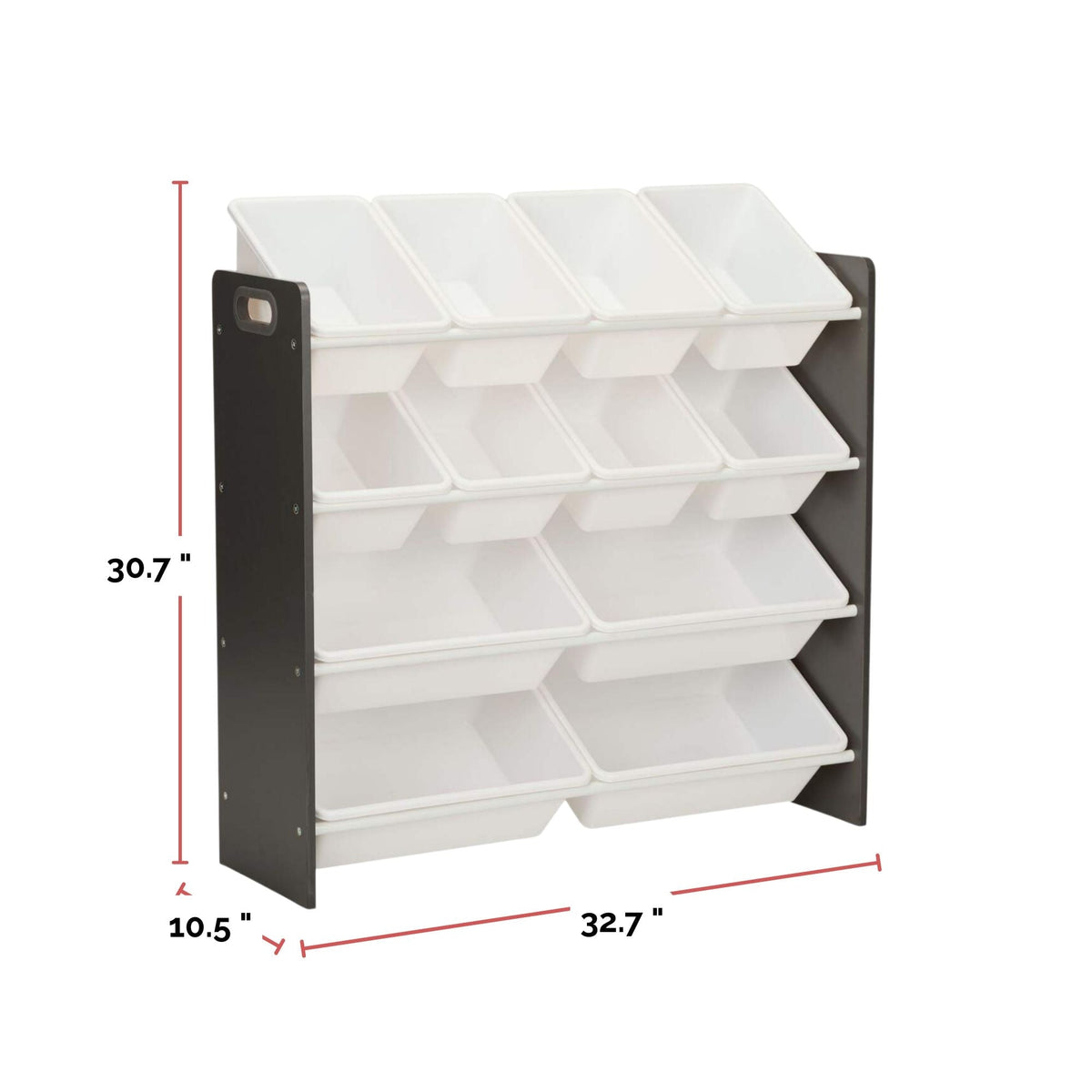 Stain & Rust Resistant Sturdy 12-Bin Organizer, Grey