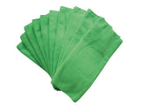 FRANK All-Purpose Machine Washable Microfibre Cloths, Green, 10-pk