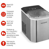 Stainless Steel Countertop Ice Maker with LED Display, 2.3-qt, Silver