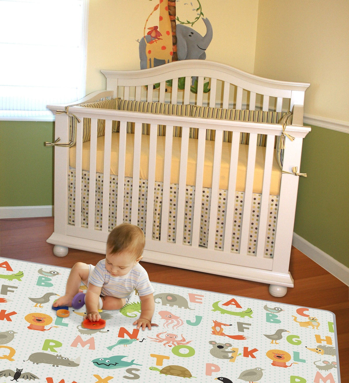 Foldable Double-Sided Play Mat for Kids, 59 x 71-in
