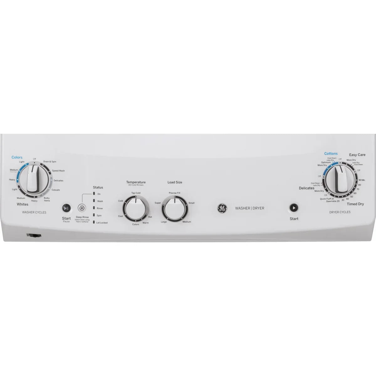 GE 27 in. Electric White 4.4 cu. ft. (I.E.C) Washer and 5.9 cu. ft. Dryer Laundry Centre