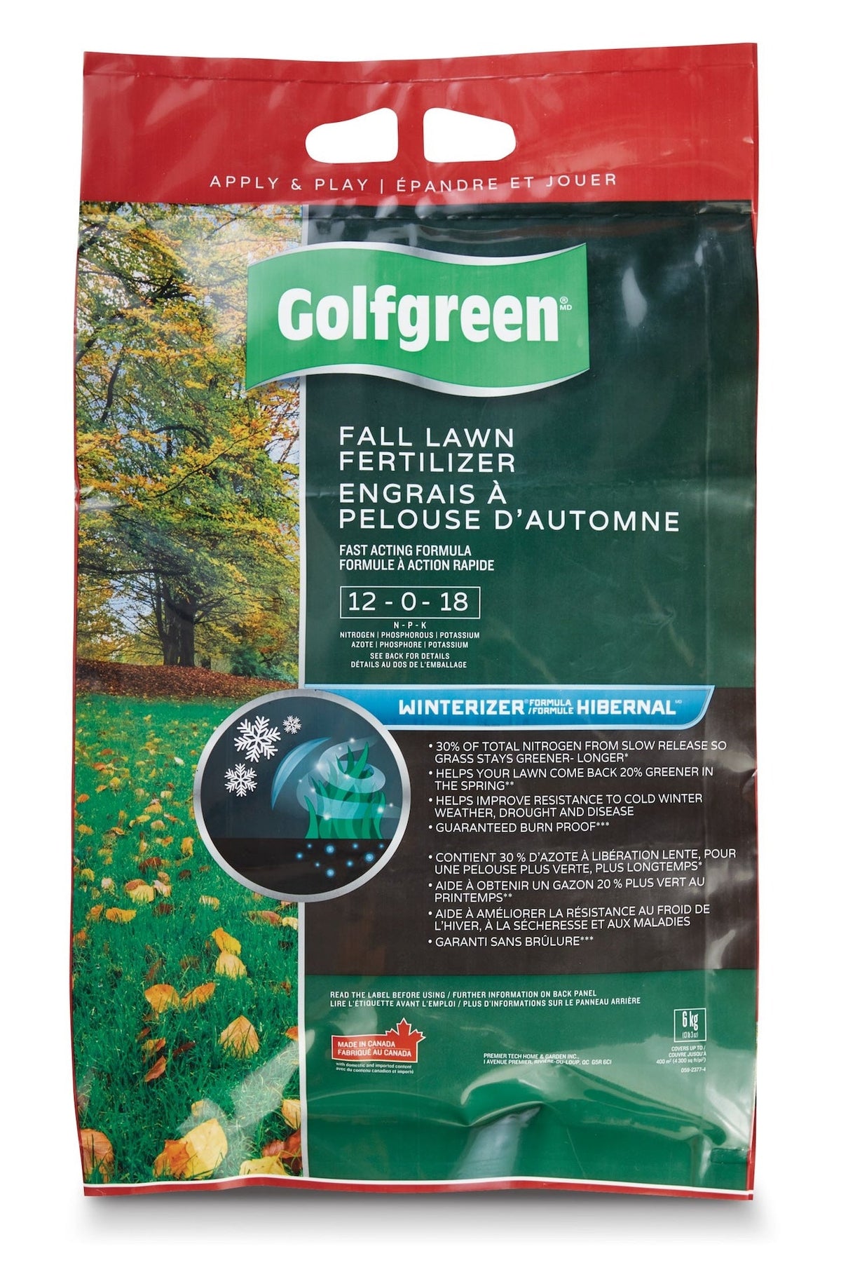 Fall Lawn Fertilizer, 12-0-18, 6-kg