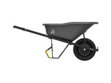 Pro Grade Heavy Duty Poly Tub Wheelbarrow, Poly/Plastic Tray, 6-cu-ft