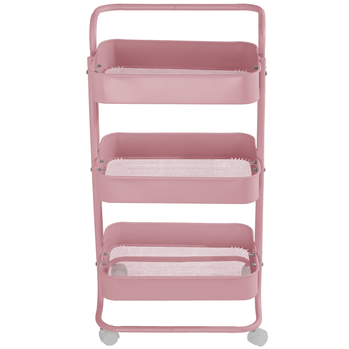 Three-Tier Utility Cart, Pink