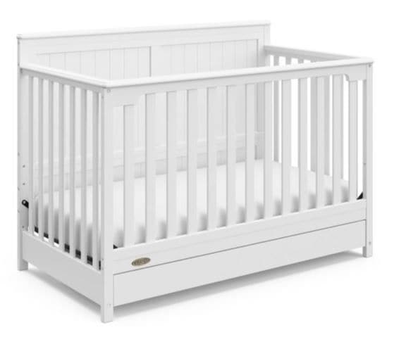 Hadley 4-in-1 Convertible Crib with Drawer, White
